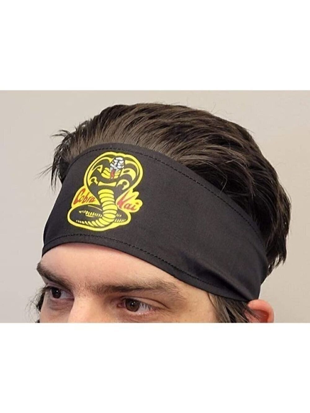 KARATE Kid Cobra Kai Tenugui Headband Halloween Cosplay Ninja Costume Black NWT